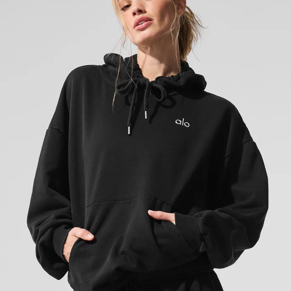 ALO Yoga “Accolade” black Hoodie - unisex Size S - Picture 7 of 10